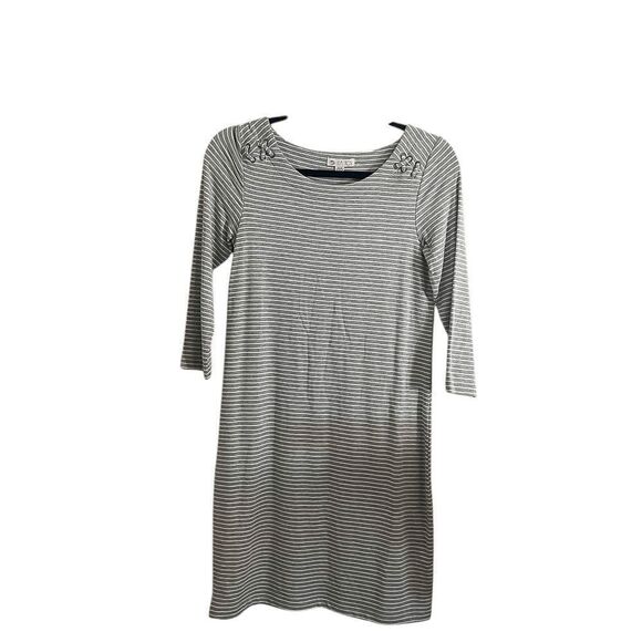 Lila Rose Womens Shift Dress XS Gray 3/4 Sleeve Pretty Core - Picture 1 of 3